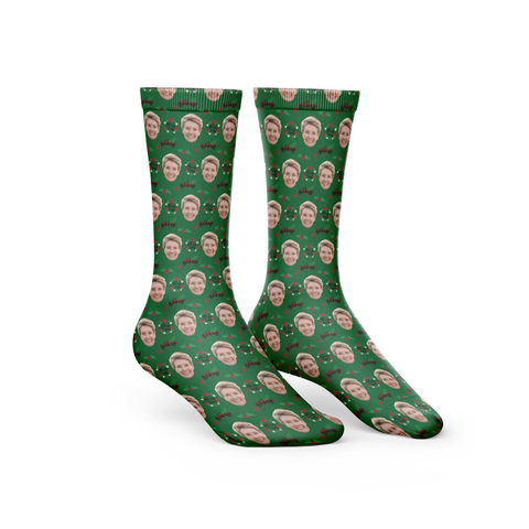Green Christmas socks