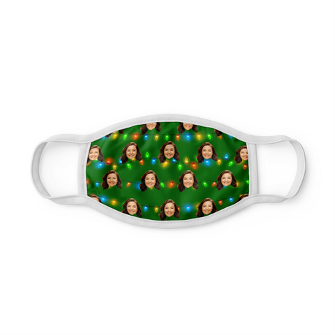 Green Christmas Face Mask With Lights